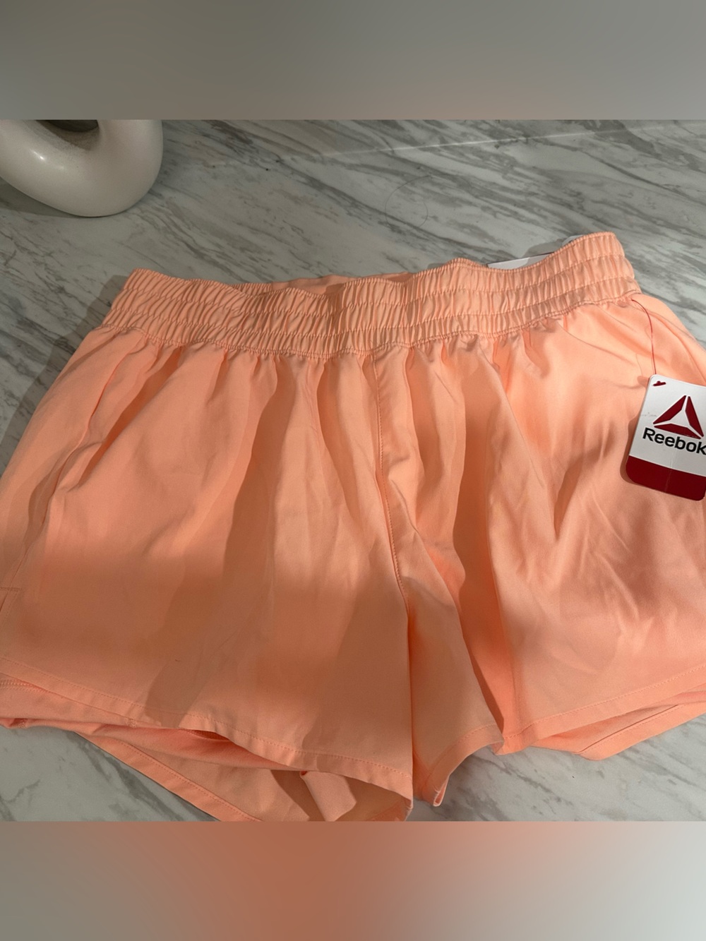 Reebok Women's Peach Athletic Running Shorts